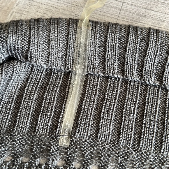 NWOT Forever 21 Gray Sweater Wrap Cardigan Short Sleeve Cocoon Tunic Dolman - Picture 6 of 14